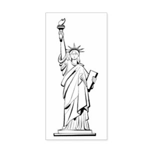 Statue of Liberty ,New York City NYC , Rubber Stamp