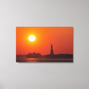 Statue of Liberty, New York Harbour, NY, USA, Canvas Print