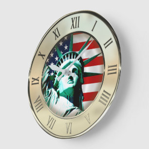 Statue of Liberty, New York Large Clock