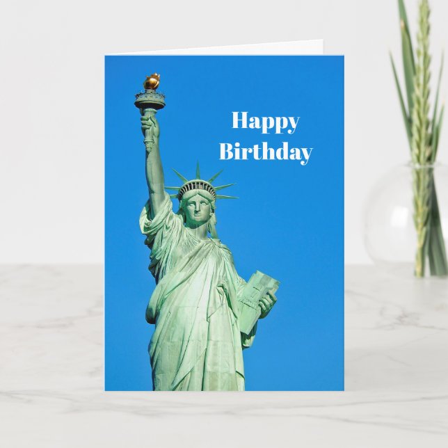 Statue of Liberty New York Photo Birthday Card (Front)