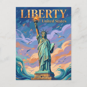 Statue of Liberty New York State Postcard