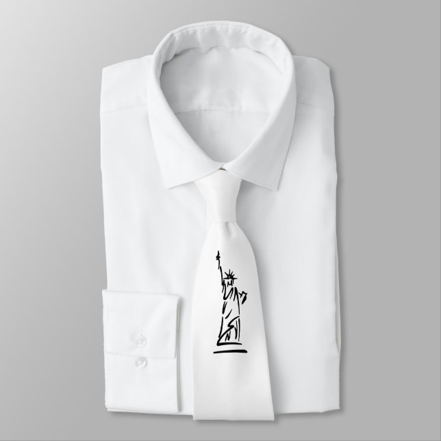 Statue of Liberty New York Tie (Tied)