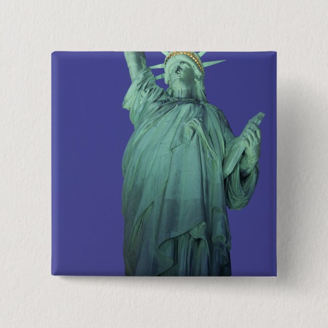 Statue of Liberty, New York, USA 2 Inch Square Button (Front)