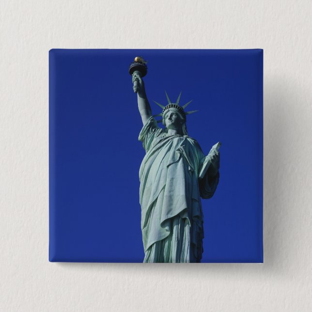 Statue of Liberty, New York, USA 4 2 Inch Square Button (Front)
