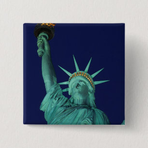 Statue of Liberty, New York, USA 5 2 Inch Square Button