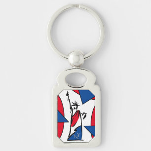 Statue of Liberty NY Red White and Blue Keychain