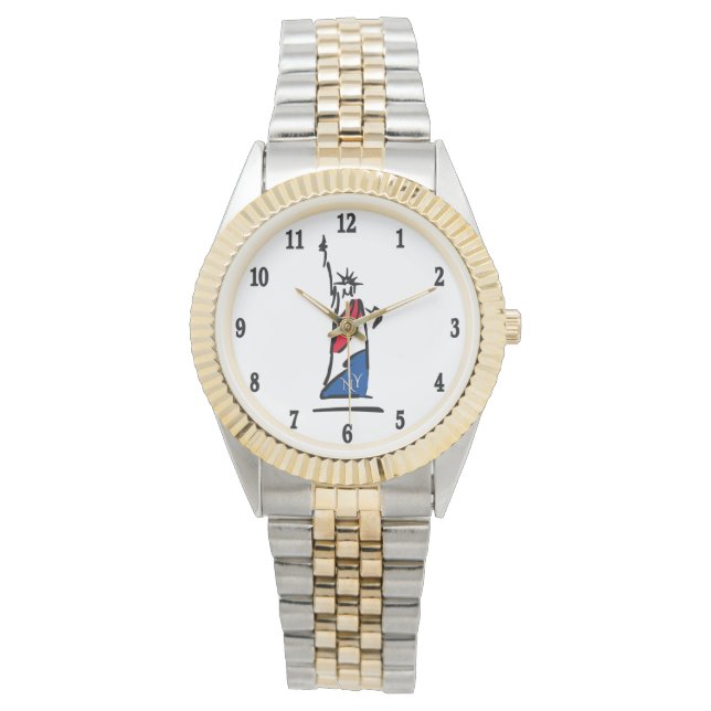Statue of Liberty NY Red White and Blue Watch (Front)