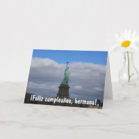 Statue of Liberty NYC Feliz Cumpleanos Hermana