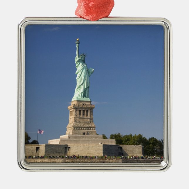 Statue of Liberty on Liberty Island in New 2 Metal Ornament (Front)
