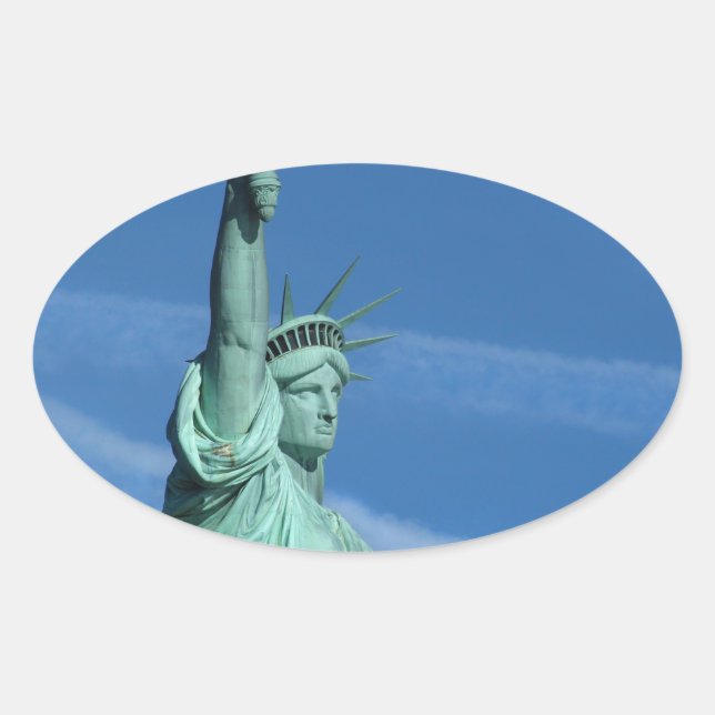 Statue of Liberty. Oval Sticker (Front)