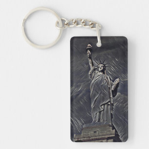 Statue of Liberty painting Keychain