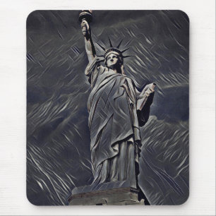 Statue of Liberty painting Mouse Pad