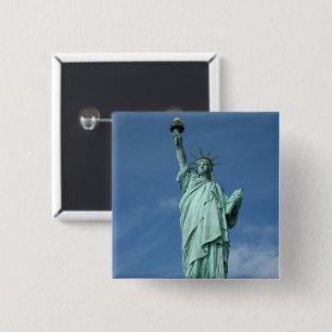 Statue of liberty photo 2 inch square button