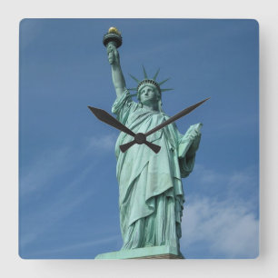 Statue of liberty photo square wall clock