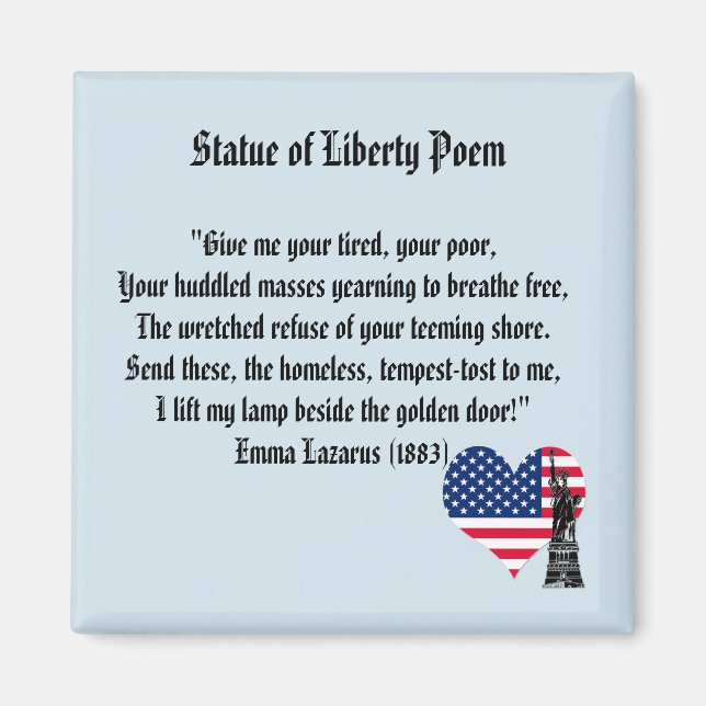 Statue of Liberty Poem Magnet (Front)