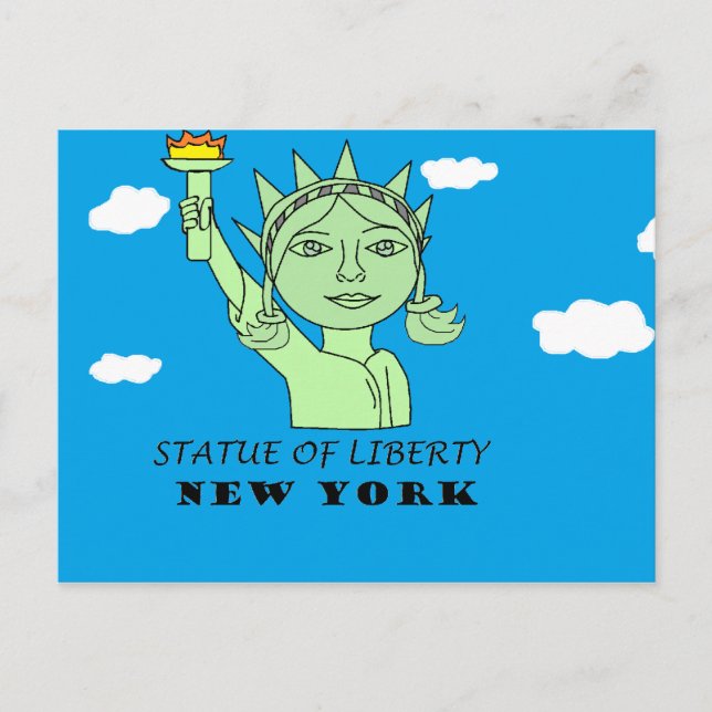 STATUE OF LIBERTY POSTCARD (Front)