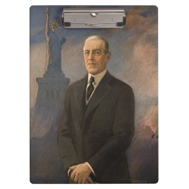 Statue of Liberty & President Woodrow Wilson Clipboard (Front)