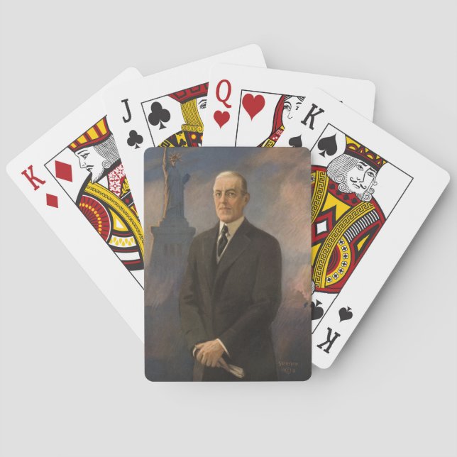 Statue of Liberty & President Woodrow Wilson Playing Cards (Back)