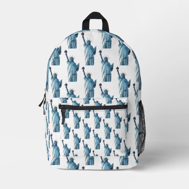 Statue of liberty  printed backpack (Front)