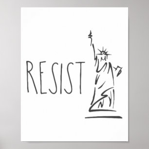 Statue Of Liberty Pro Immigration Resist  Poster