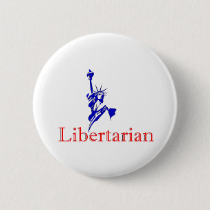Statue of Liberty -- Retro Libertarian icon 2 Inch Round Button