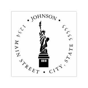 Statue of Liberty Return Label Self-inking Stamp