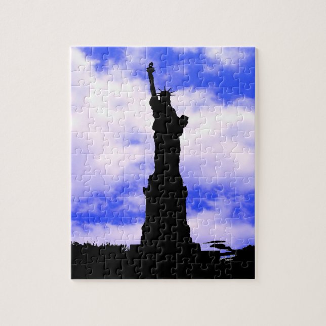 Statue of Liberty Silhouette Jigsaw Puzzle (Vertical)
