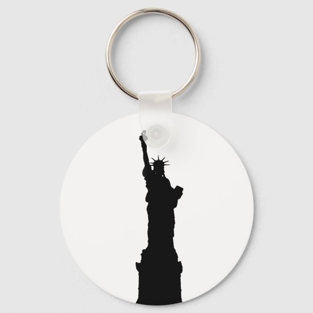 Statue of Liberty Silhouette Keychain (Front)