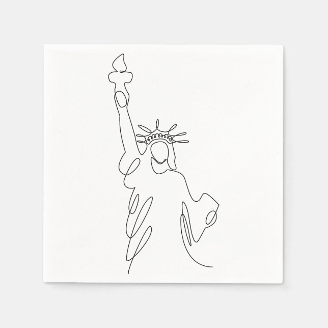 Statue of Liberty silhuette Napkin (Front)