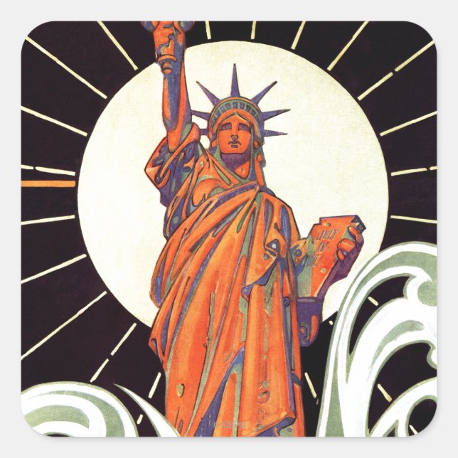 Statue of Liberty Square Sticker (Front)