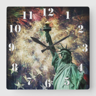 Statue of Liberty Square Wall Clock