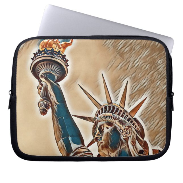 Statue of Liberty stylized Laptop Sleeve (Front)