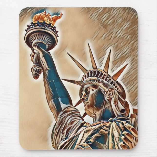 Statue of Liberty stylized Mouse Pad (Front)