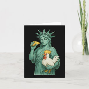 Statue Of Liberty Subtle Anti Trump Chicken Taco T Card
