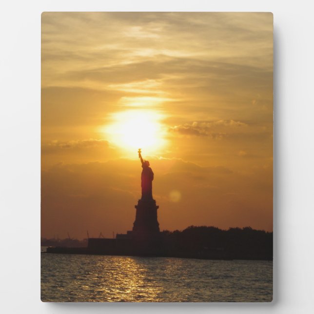 Statue of Liberty Sunset Plaque (Front)