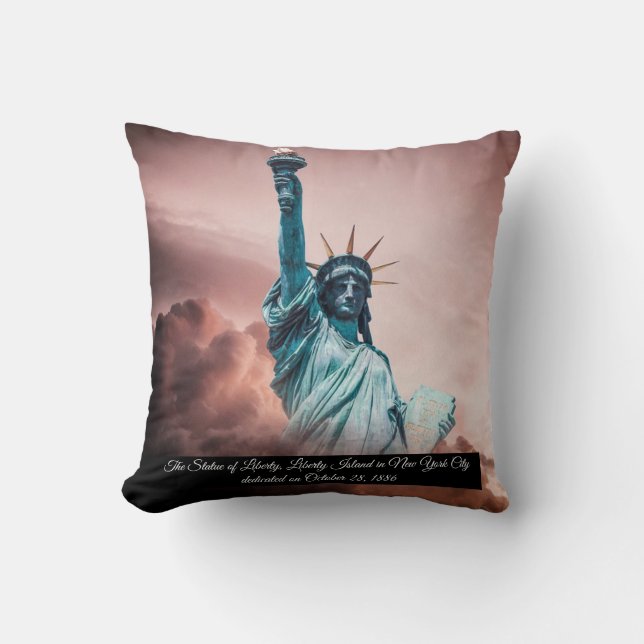 Statue of Liberty Throw Pillow (Front)