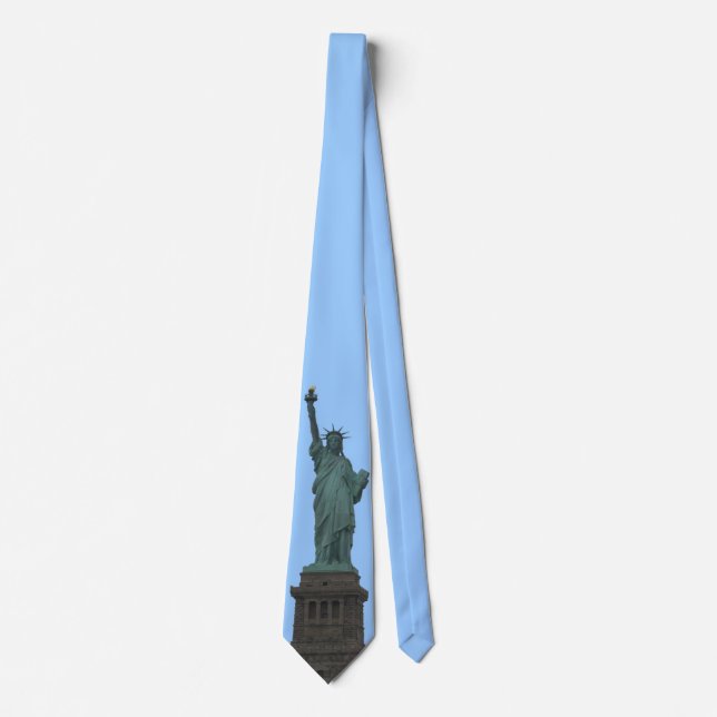 Statue of Liberty Tie NY City Souvenir Necktie (Front)