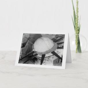 Statue of Liberty Top of Head from Torch Vintage Foil Greeting Card