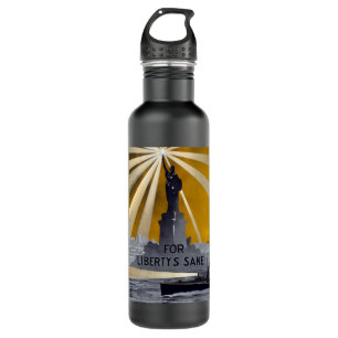 Statue of Liberty Torch & US Navy World War II 710 Ml Water Bottle