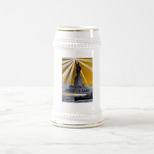 Statue of Liberty Torch & US Navy World War II Beer Stein