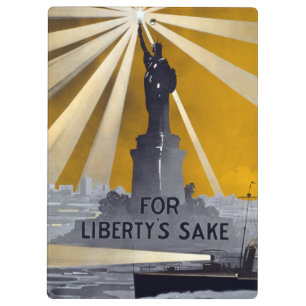 Statue of Liberty Torch & US Navy World War II Clipboard