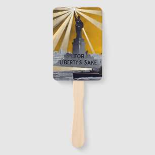 Statue of Liberty Torch & US Navy World War II Hand Fan
