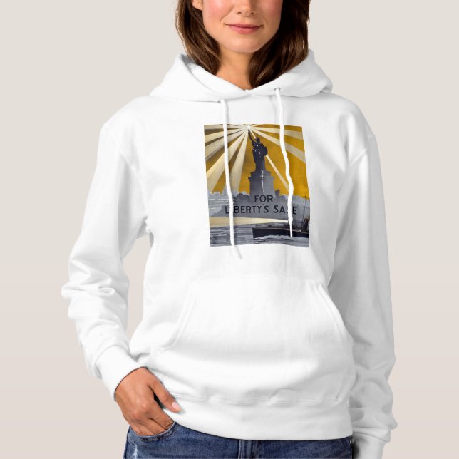 Statue of Liberty Torch & US Navy World War II    Hoodie (Front)
