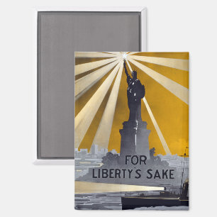 Statue of Liberty Torch & US Navy World War II    Magnet