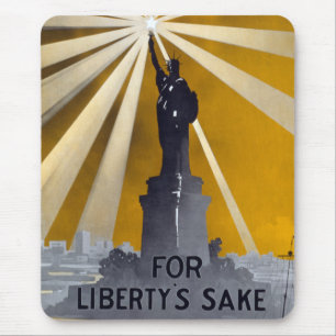 Statue of Liberty Torch & US Navy World War II    Mouse Pad