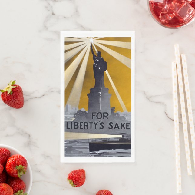 Statue of Liberty Torch & US Navy World War II    Napkin (Insitu)