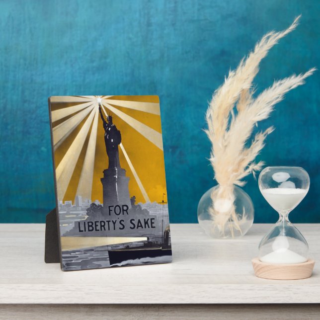 Statue of Liberty Torch & US Navy World War II    Plaque (Side)