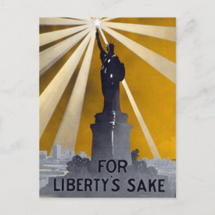 Statue of Liberty Torch & US Navy World War II    Postcard