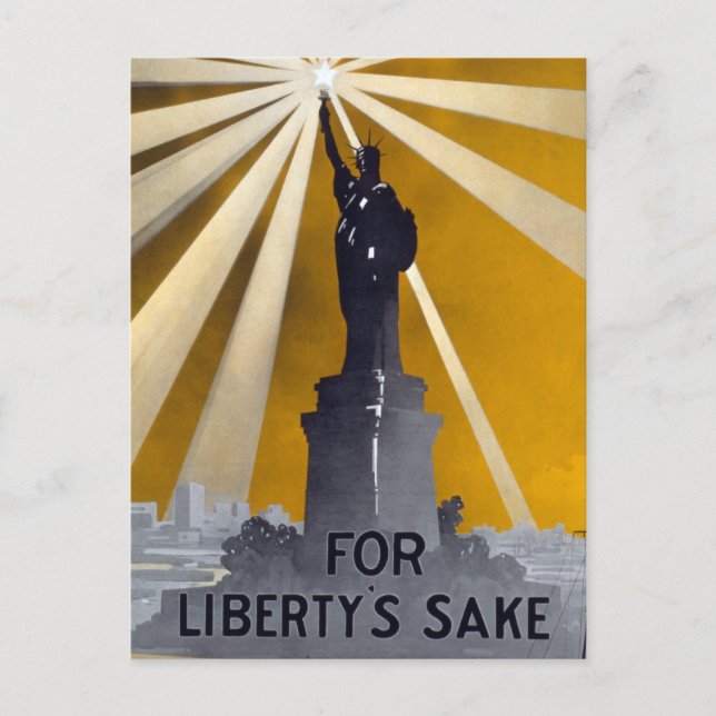 Statue of Liberty Torch & US Navy World War II    Postcard (Front)