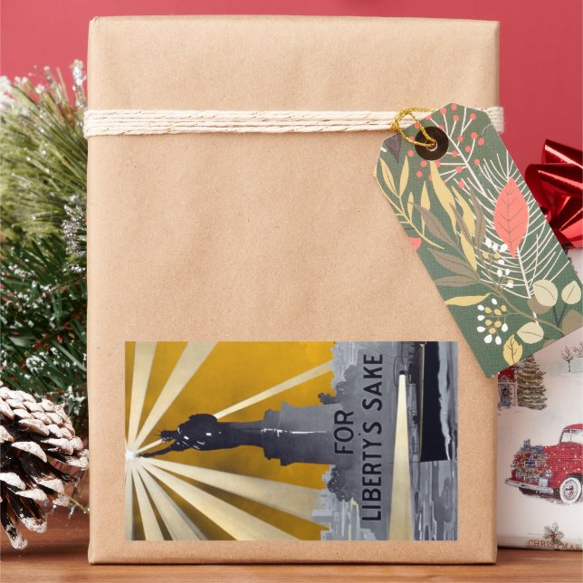 Statue of Liberty Torch & US Navy World War II    Sticker (Holiday)